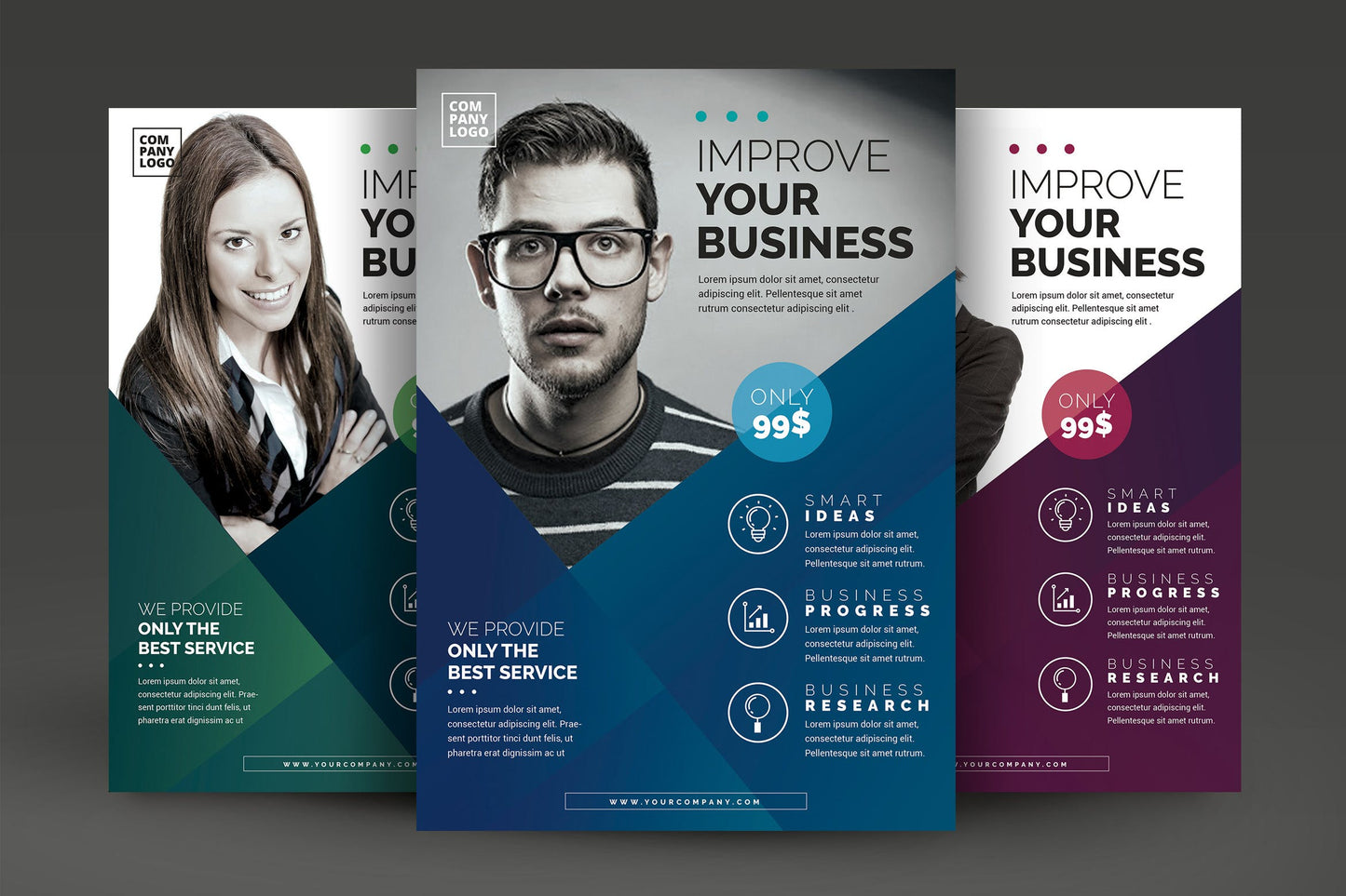 1000 FLYERS 100LB GLOSSY FULL COLOR BOTH SIDES