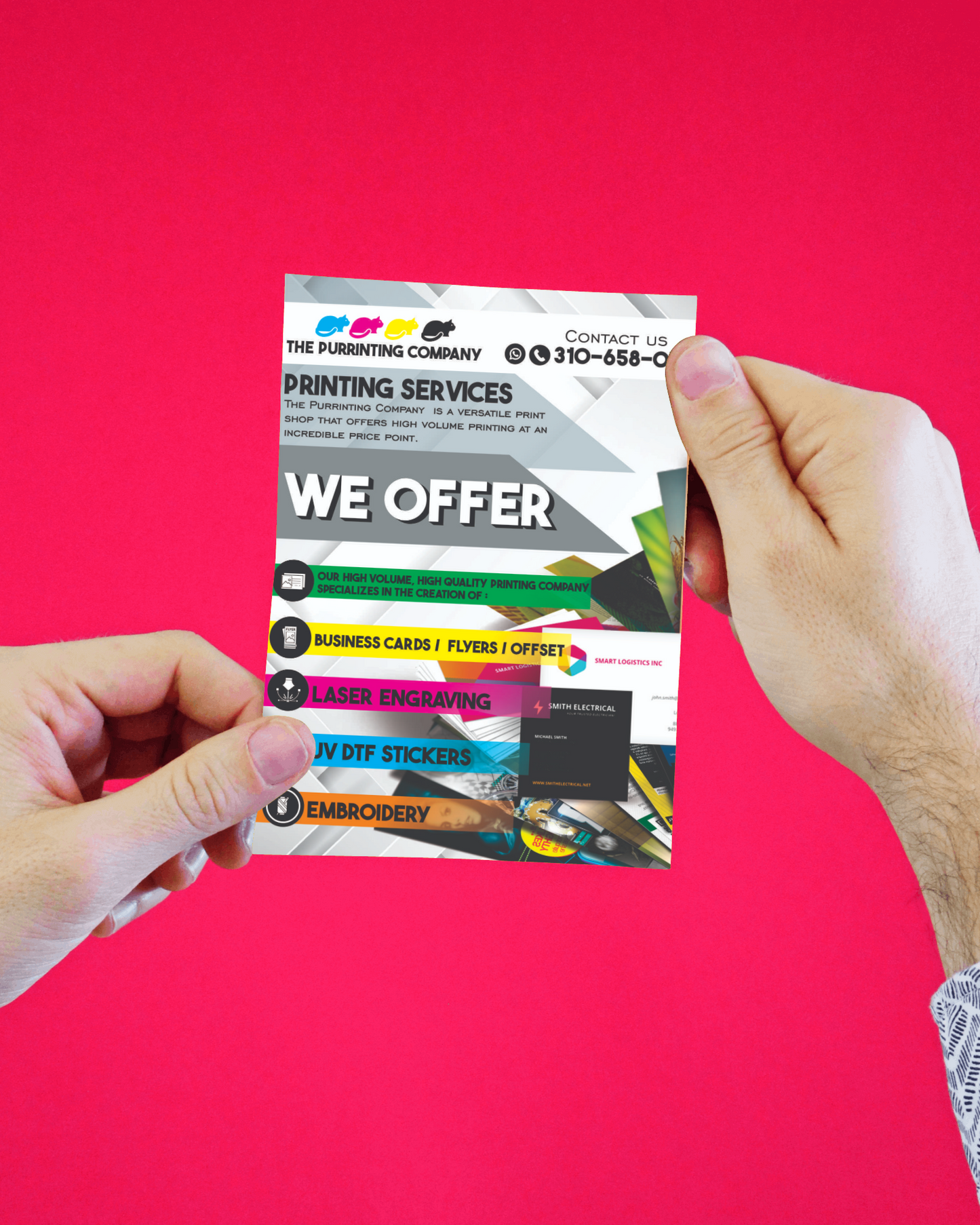 1000 FLYERS 100LB GLOSSY FULL COLOR BOTH SIDES
