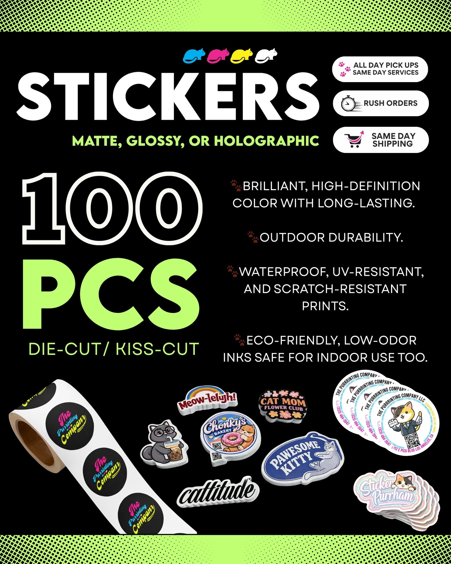 Vinyl Sticker 100pcs